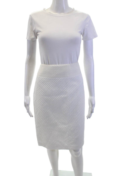 Doncaster Womens Straight Skirt White Size 10
