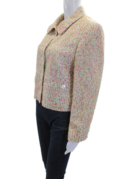 Louis Feraud Womens Cropped Blazer Multicolor Size 10
