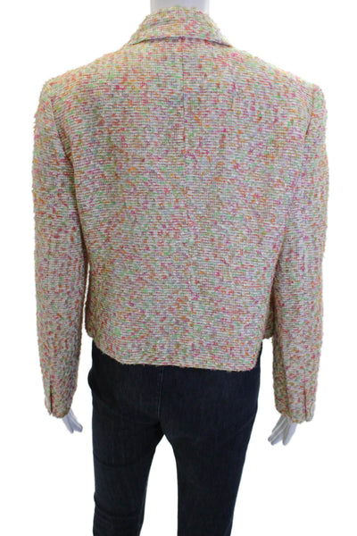 Louis Feraud Womens Cropped Blazer Multicolor Size 10