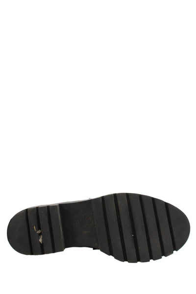 Zara Womens Slip On Loafer Shoes Solid Black Size 10