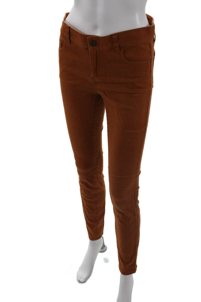 Ann Taylor Cotton Blend Five Pocket Skinny Pants Orange Size 4