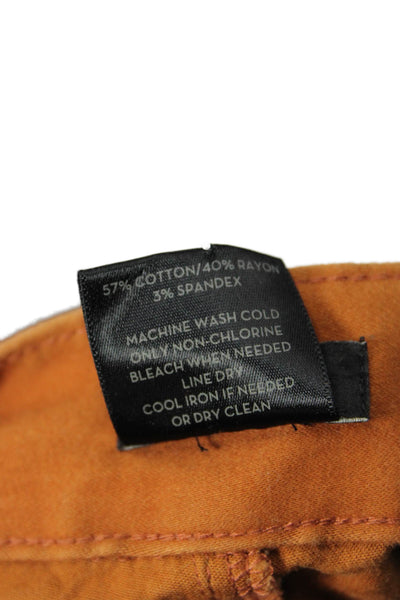 Ann Taylor Cotton Blend Five Pocket Skinny Pants Orange Size 4