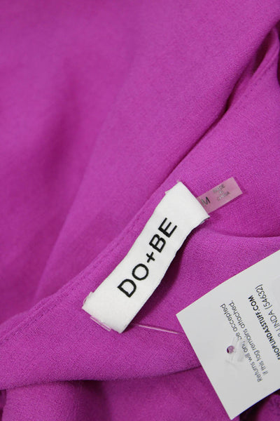 Do + Be Women Purple V-Neck Short Sleeve Romper Size M