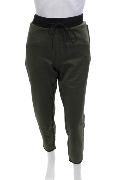 Theory Womens Textured Drawstring Slim Leg Casual Sweatpants Green Size M