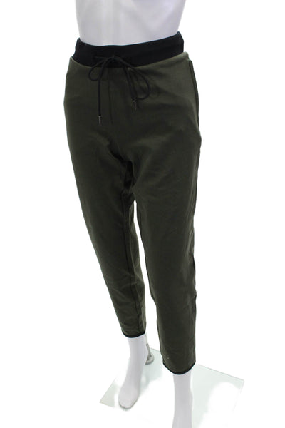 Theory Womens Textured Drawstring Slim Leg Casual Sweatpants Green Size M
