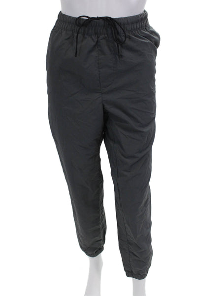 Banana Republic Womens Textured Elastic Waistband Cuff Bottom Pants Gray Size M