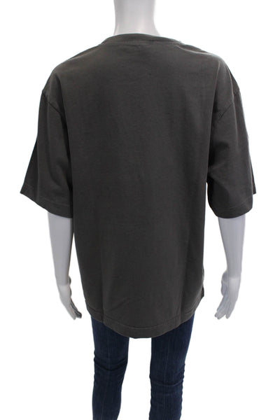 Reiss Mens Dark Gray Cotton Crew Neck Short Sleeve T-Shirt Size S