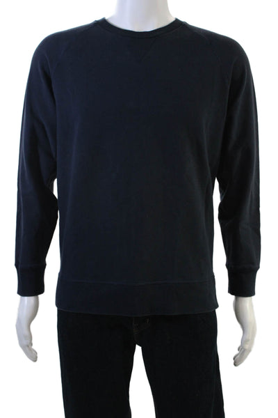 Mack Weldon Men Pullover Sweatshirt Dark Blue Crew Neck Long Sleeve Size M