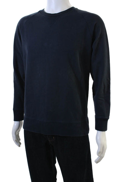 Mack Weldon Men Pullover Sweatshirt Dark Blue Crew Neck Long Sleeve Size M