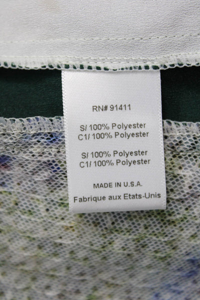Clover Canyon Women Blue Floral Camisole Round Neck Sleeveless Size XS