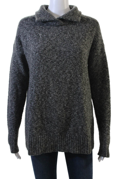 French Connection Women's High Neck Long Sleeves Pullover Sweater Gray Size XS