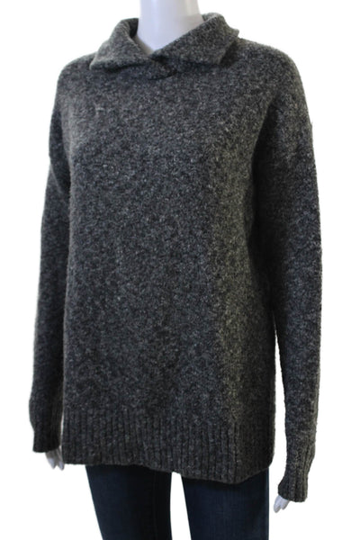 French Connection Women's High Neck Long Sleeves Pullover Sweater Gray Size XS