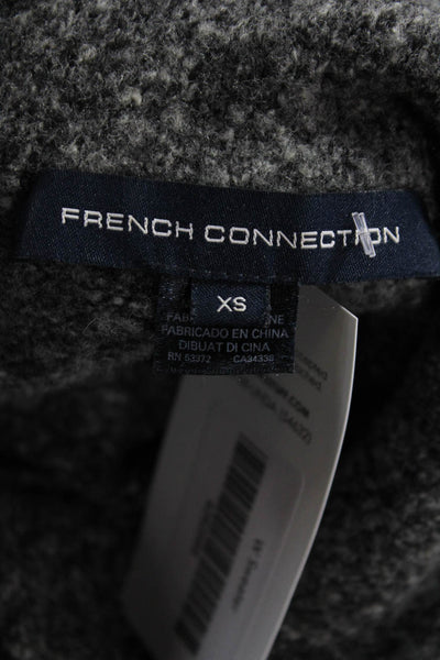 French Connection Women's High Neck Long Sleeves Pullover Sweater Gray Size XS