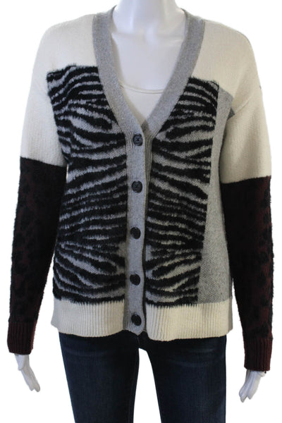 Vince Camuto Women's V-Neck Long Sleeves Button Up Cardigan Gray Size XS