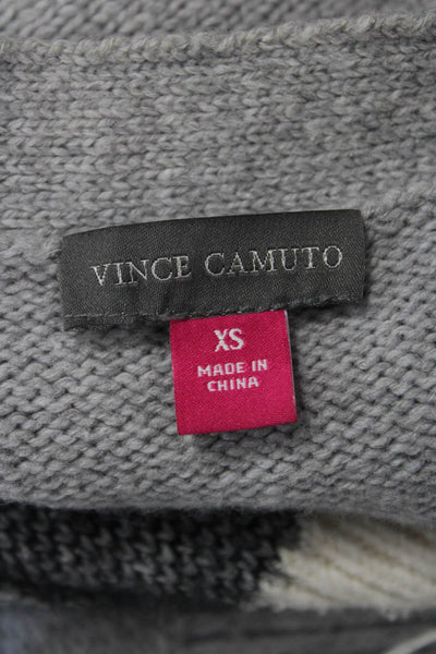 Vince Camuto Women's V-Neck Long Sleeves Button Up Cardigan Gray Size XS