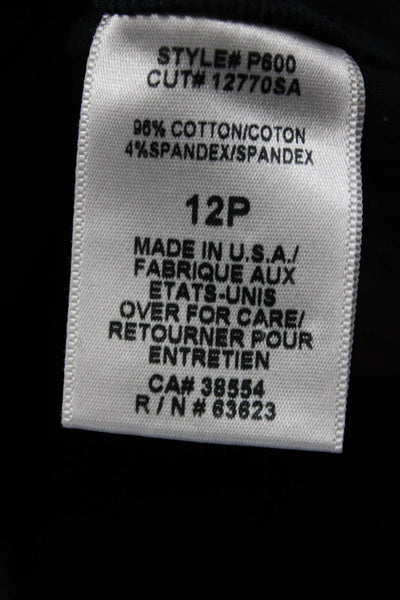 NYDJeans Womens Cotton Corduroy Pants Black Size 12P