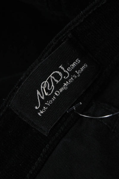NYDJeans Womens Cotton Corduroy Pants Black Size 12P