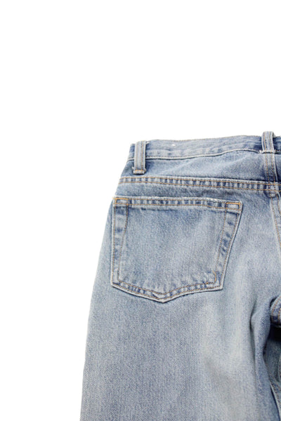 Zara Women High Rise Boyfriend Mom Jeans Light Blue Size 0