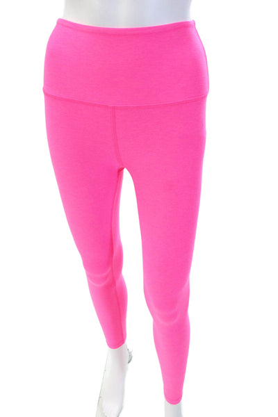 Beyond Yoga Womens High Rise Stretch Knit Ankle Leggings Neon Pink Size XS