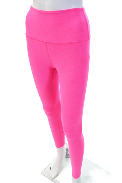 Beyond Yoga Womens High Rise Stretch Knit Ankle Leggings Neon Pink Size XS