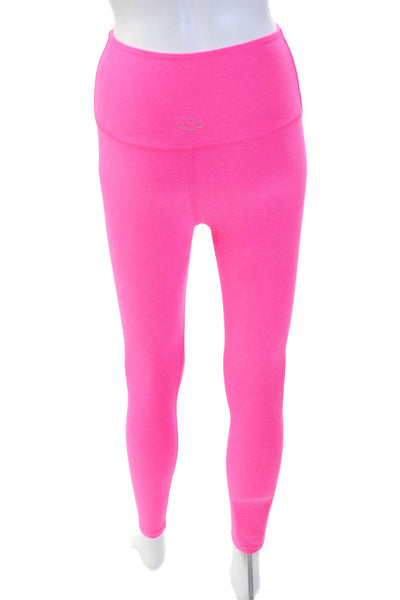 Beyond Yoga Womens High Rise Stretch Knit Ankle Leggings Neon Pink Size XS