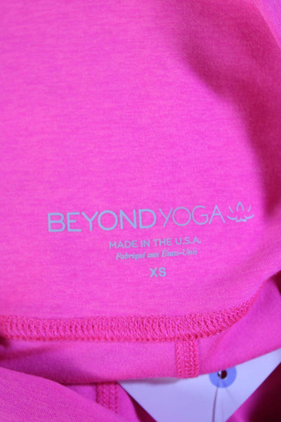 Beyond Yoga Womens High Rise Stretch Knit Ankle Leggings Neon Pink Size XS