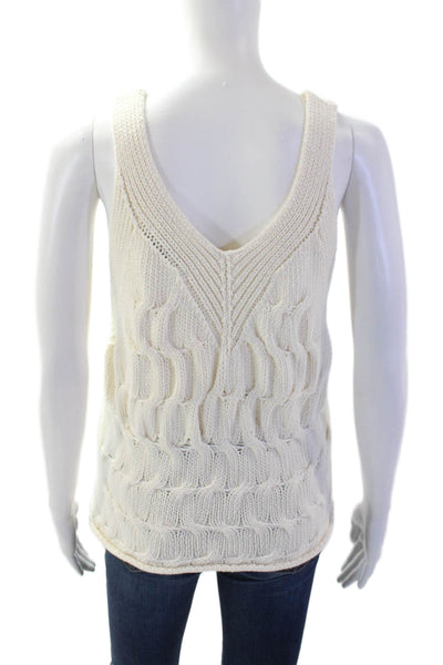 Zara Womens V-Neck Sleeveless Tank White Size S