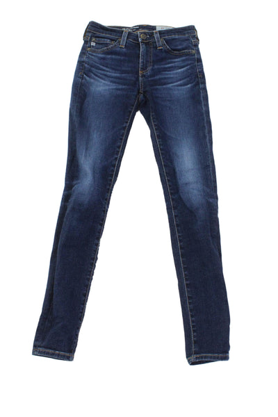 AG Adriano Goldschmied Women Skinny Dark Blue Jeans Petites Size 23