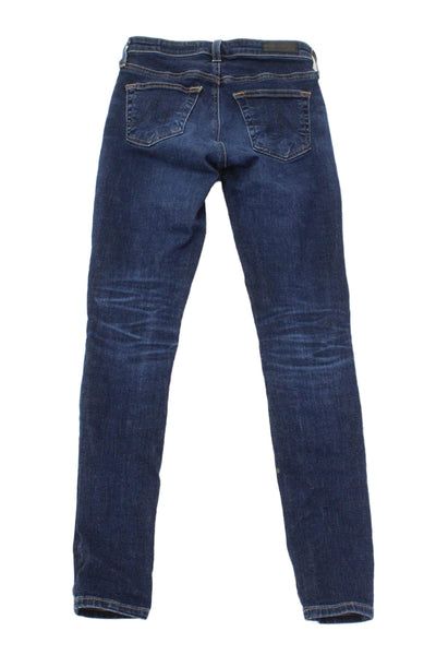 AG Adriano Goldschmied Women Skinny Dark Blue Jeans Petites Size 23