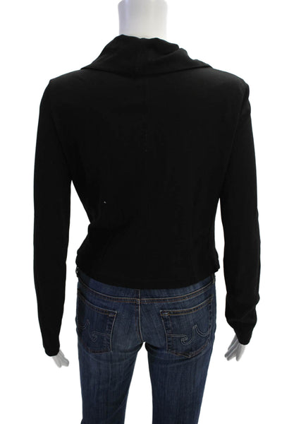 Carbon38 Womens Asymmetric Zip Jacket Black Size M