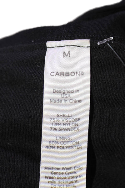 Carbon38 Womens Asymmetric Zip Jacket Black Size M
