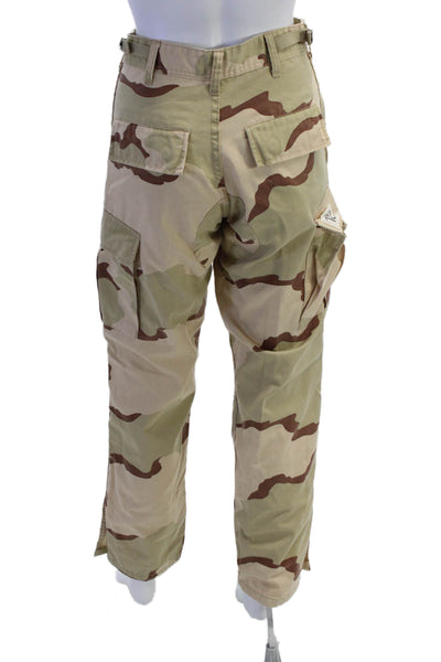 Riley Womens Cotton Zip Button Camo Printed Pants Nude Size XS