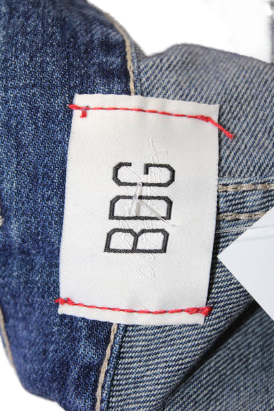 BDG Womens Boyfriend Cropped Jeans Dark Blue Size 24