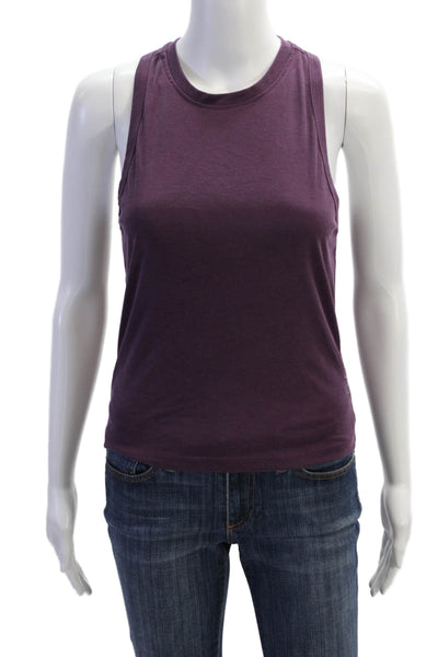 Koral Women Purple Basic Sleeveless Tank Crewneck Size M