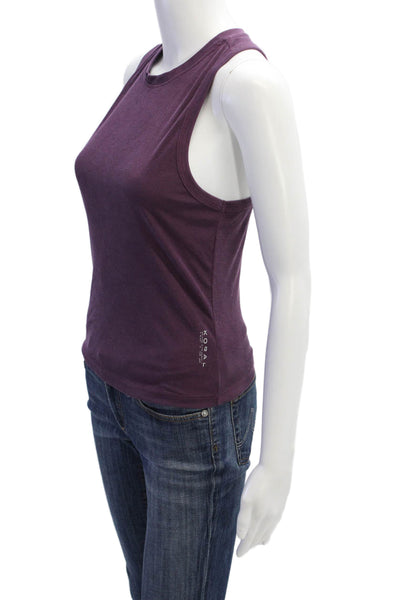 Koral Women Purple Basic Sleeveless Tank Crewneck Size M