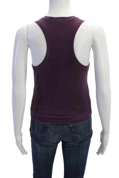 Koral Women Purple Basic Sleeveless Tank Crewneck Size M