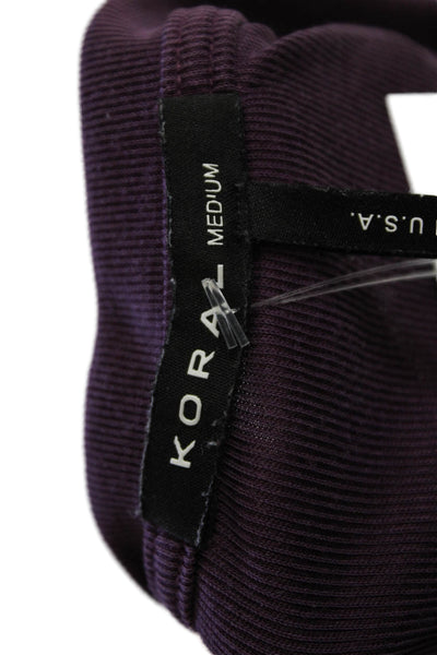 Koral Women Purple Basic Sleeveless Tank Crewneck Size M