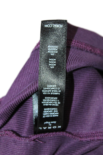 Koral Women Purple Basic Sleeveless Tank Crewneck Size M