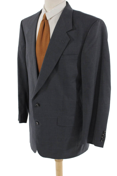 Dillard's Mens Austin Reed Striped Buttoned Collared Blazer Size EUR 40