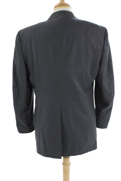 Dillard's Mens Austin Reed Striped Buttoned Collared Blazer Size EUR 40