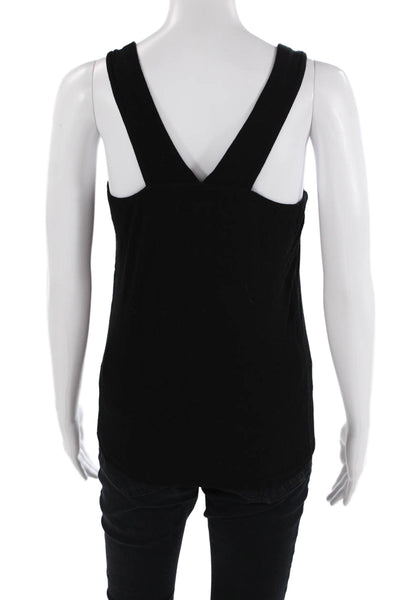 Michael Lauren Womens Basic Camisole Square Neck Black Sleeveless Size L