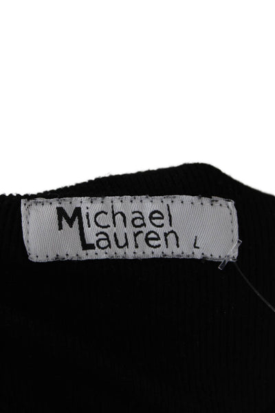 Michael Lauren Womens Basic Camisole Square Neck Black Sleeveless Size L