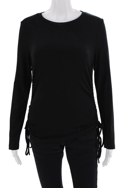 4th Reckless Womens Basic Jersey T-Shirt Black Long Sleeve Size M