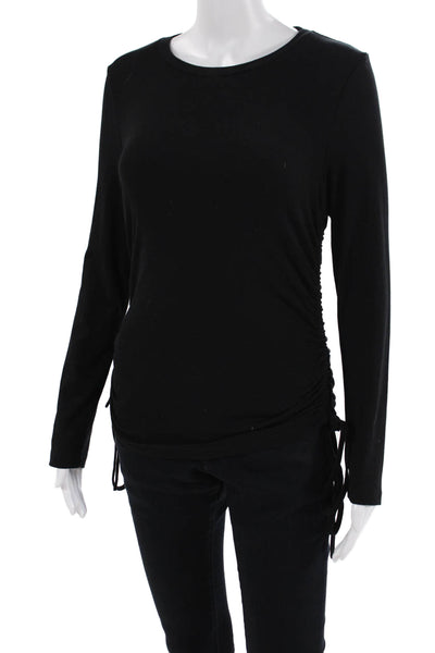 4th Reckless Womens Basic Jersey T-Shirt Black Long Sleeve Size M
