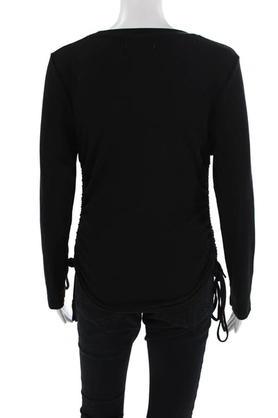 4th Reckless Womens Basic Jersey T-Shirt Black Long Sleeve Size M