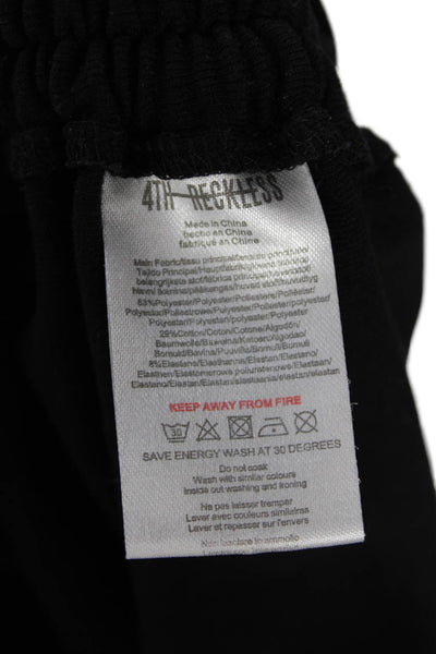 4th Reckless Womens Basic Jersey T-Shirt Black Long Sleeve Size M