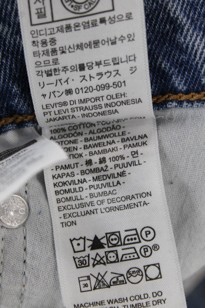 Levi Strauss & Co Womens Boyfriend Wide-Leg Light Blue Jeans Size 27