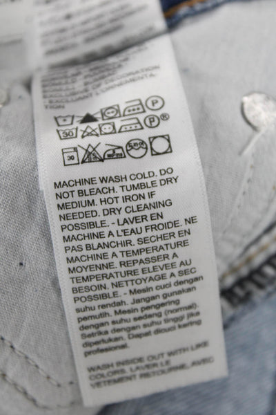 Levi Strauss & Co Womens Boyfriend Wide-Leg Light Blue Jeans Size 27