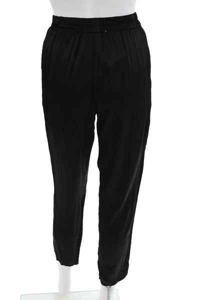 River + Sky Womens Elastic Waist Straight Legged Cuffed Pants Black Size XS