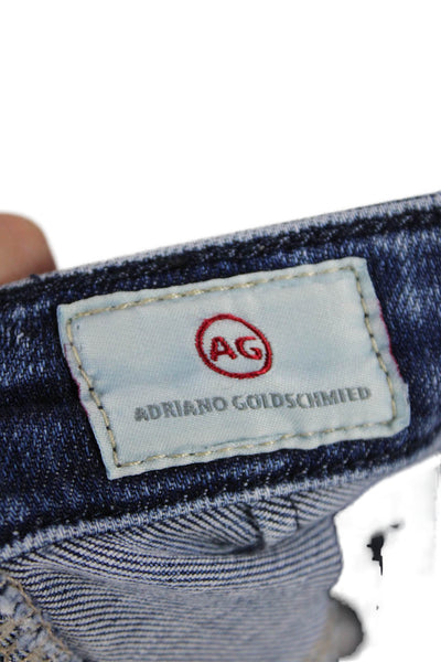 AG Adriano Goldschmied Womens Ankle Skinny Jeans Blue Low Rise Sz 24